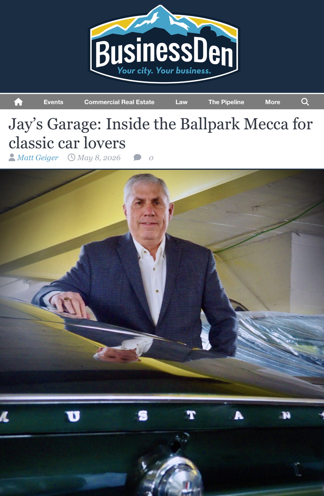 BUSINESS DEN - Jay’s Garage: Inside the Ballpark Mecca for classic car lovers